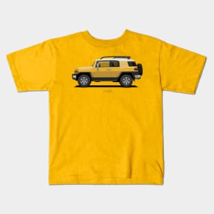 FJ Cruiser Yellow Sun Fusion Kids T-Shirt